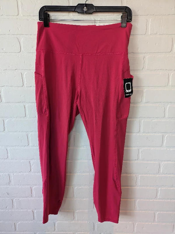 French Style Red Athletic Leggings Gottex, Size 12