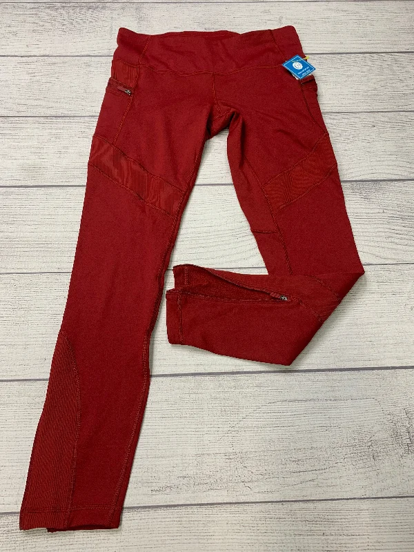 Layered Style Red Athletic Leggings Lululemon, Size 10