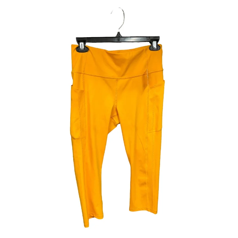 Cool Summer Yellow Athletic Leggings Athleta, Size M