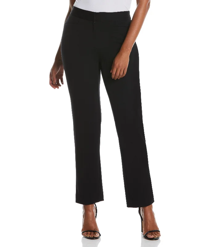 All-Day Style Gabardine Straight Leg Pant - Curvy Fit