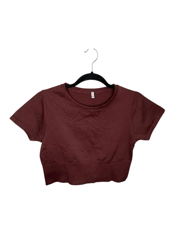 Leisure Travel Athletic Top Short Sleeve By Aerie In Bronze, Size: 8