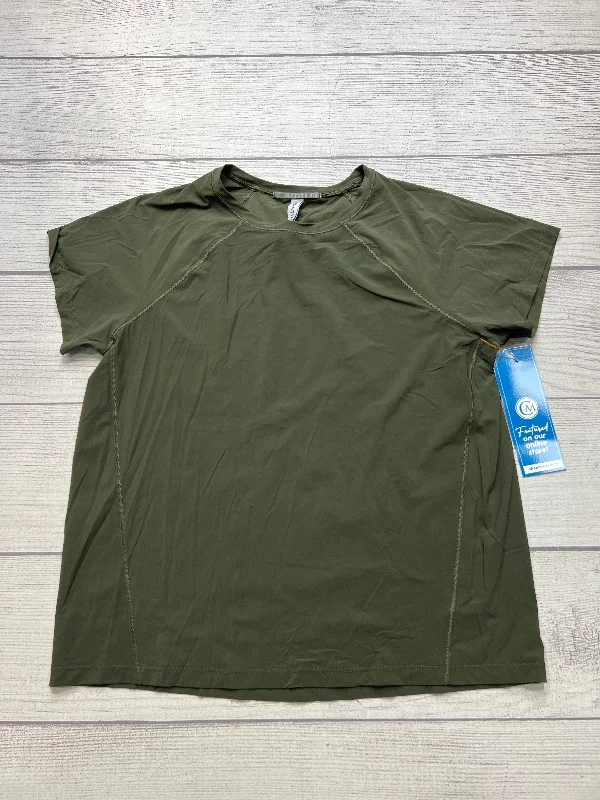 Comfortable Wear Athletic Top Short Sleeve By Athleta In Green, Size: M