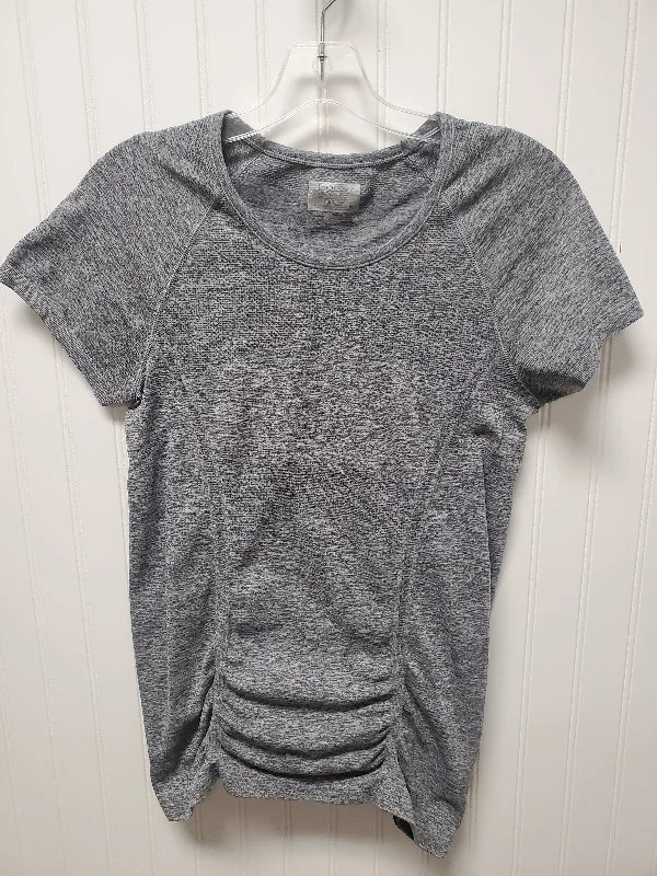 Warm Chic Athletic Top Short Sleeve By Athleta In Grey, Size: M