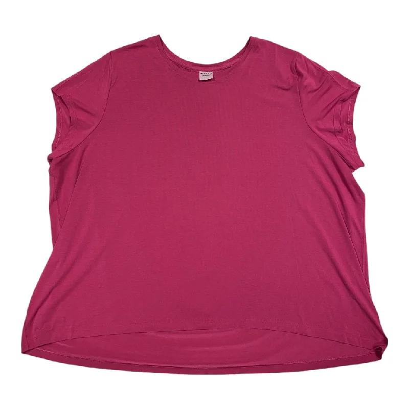 Soft Comfort Wear Athletic Top Short Sleeve By Athleta In Pink, Size: 1x