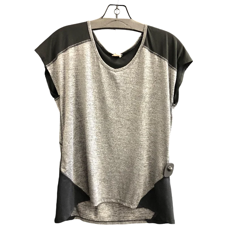 Lively And Youthful Athletic Top Short Sleeve By Everlast In Black & Grey, Size: M