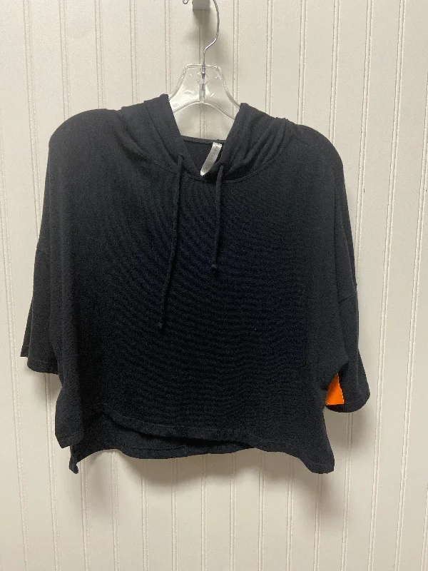 Trendy Comfort Wear Athletic Top Short Sleeve By Fabletics In Black, Size: S