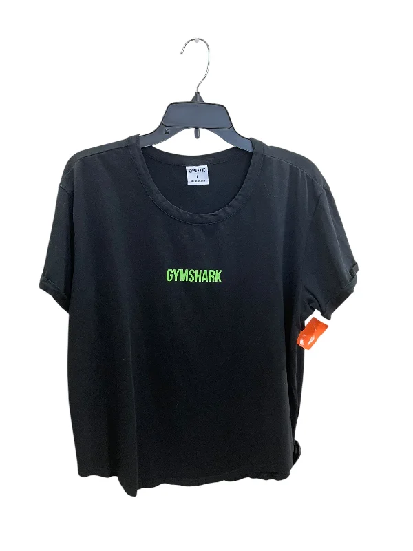 Sporty Elegance Athletic Top Short Sleeve By Gym Shark In Black, Size: L