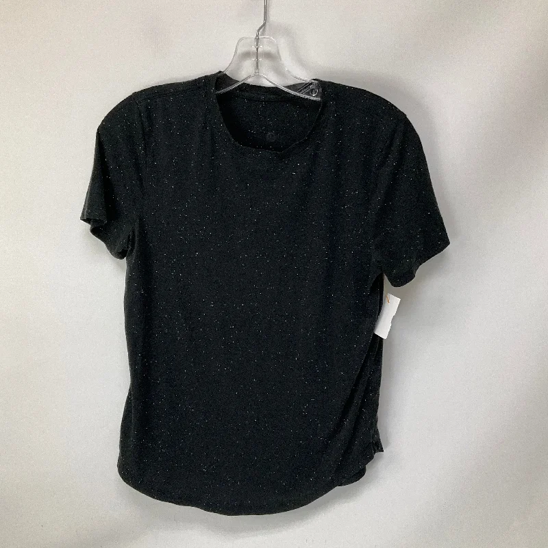 Bright Colors Athletic Top Short Sleeve By Lululemon In Black, Size: 4