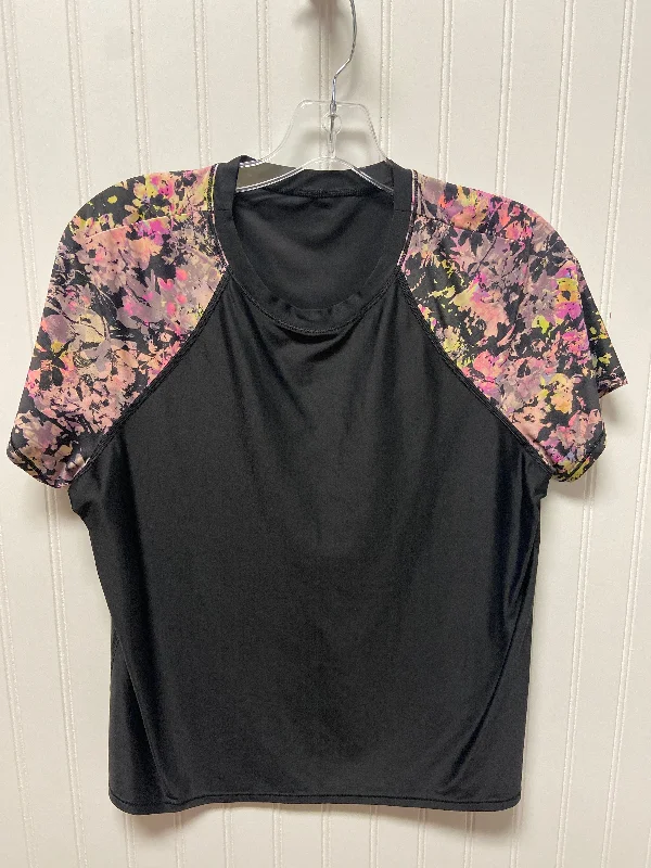 Sports Style Athletic Top Short Sleeve By Lululemon In Black, Size: 8