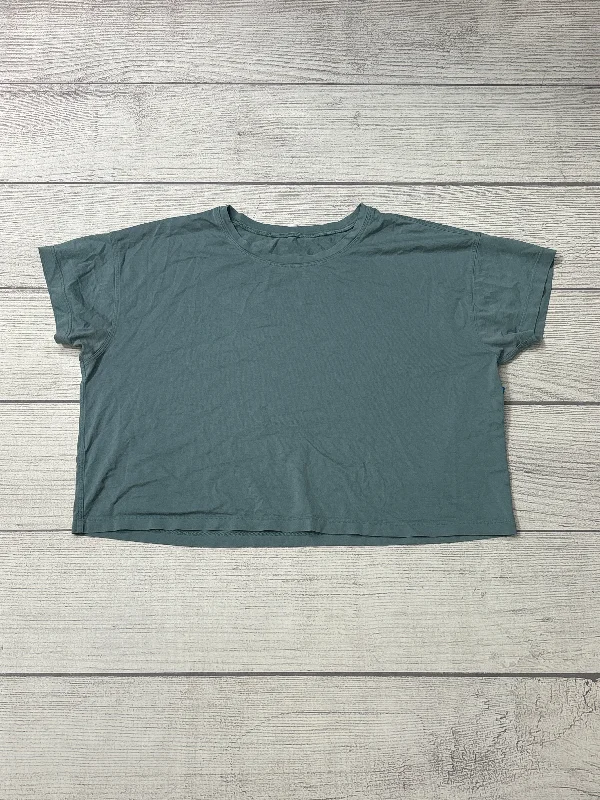 Soft Tops Athletic Top Short Sleeve By Lululemon In Green, Size: M