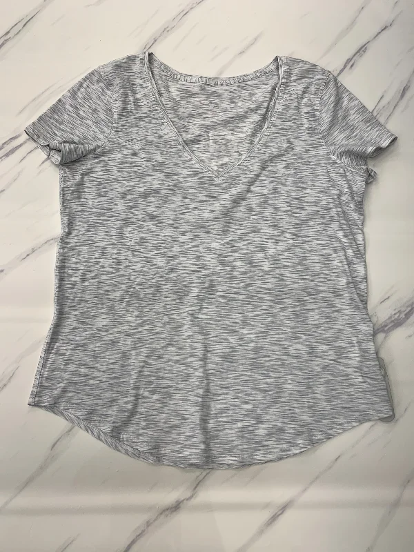 Relaxed Fit Wear Athletic Top Short Sleeve By Lululemon In Grey, Size: 12