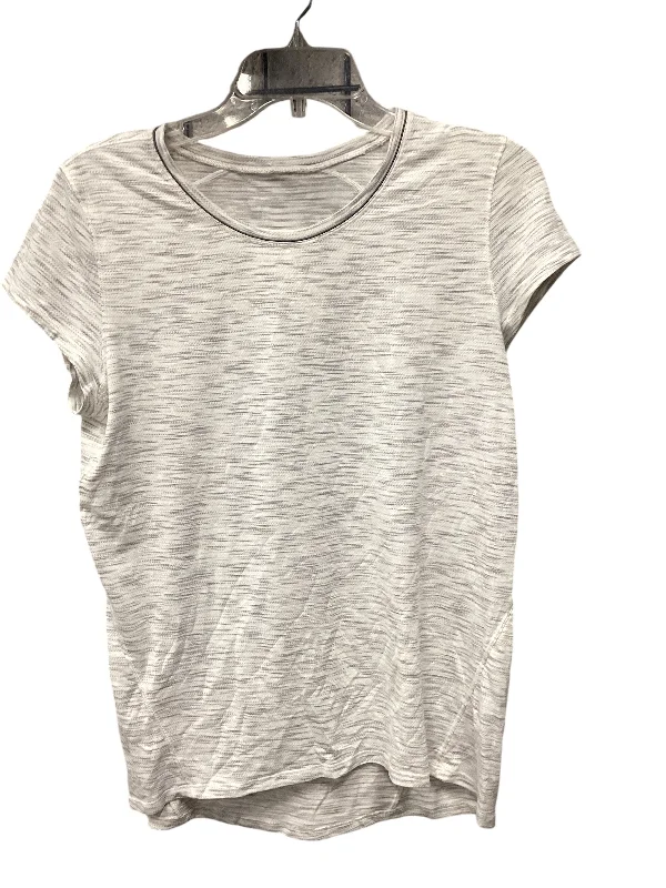 Simple Style Athletic Top Short Sleeve By Lululemon In White, Size: M