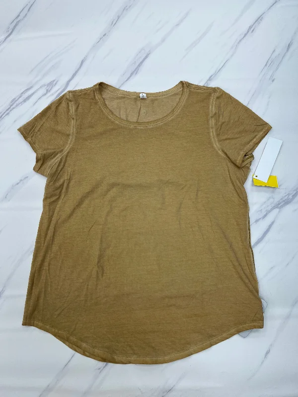 Wearable At Home Or Out Athletic Top Short Sleeve By Lululemon In Yellow, Size: 12