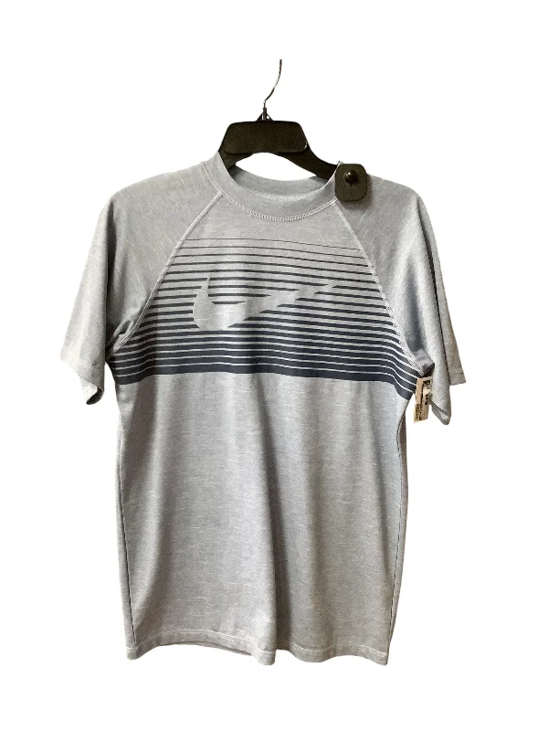 Slim Fit Athletic Top Short Sleeve By Nike Apparel In Blue, Size: S