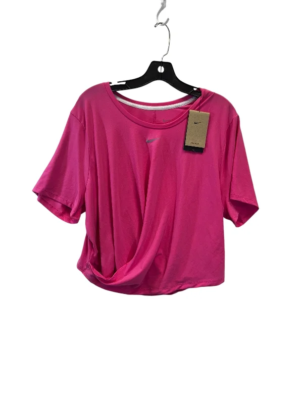 Fashionable And Versatile Athletic Top Short Sleeve By Nike Apparel In Pink, Size: 1x Fashionable And Versatile Athletic Top Short Sleeve By Nike Apparel In Pink, Size: 1x