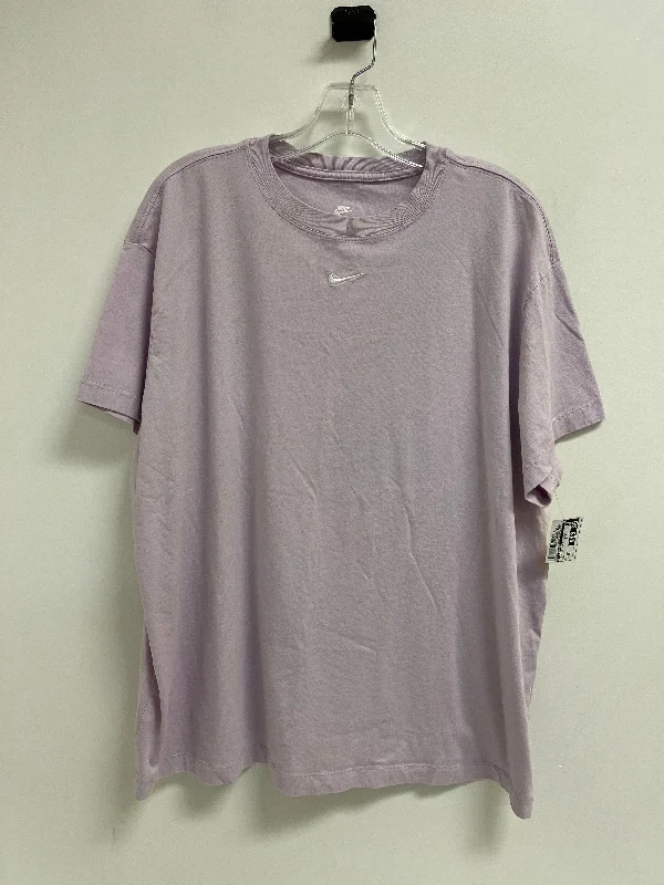 Elegant And Elegant Athletic Top Short Sleeve By Nike Apparel In Purple, Size: Xl