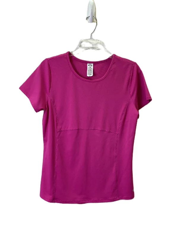College Style Athletic Top Short Sleeve By Rbx In Pink, Size: M
