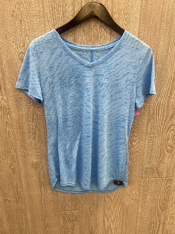 Comfortable Design Athletic Top Short Sleeve By Tek Gear In Blue, Size: M