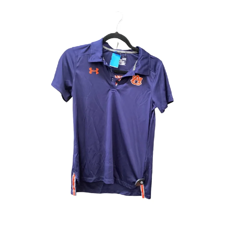 European And American Style Athletic Top Short Sleeve By Under Armour In Blue & Orange, Size: S European And American Style Athletic Top Short Sleeve By Under Armour In Blue & Orange, Size: S