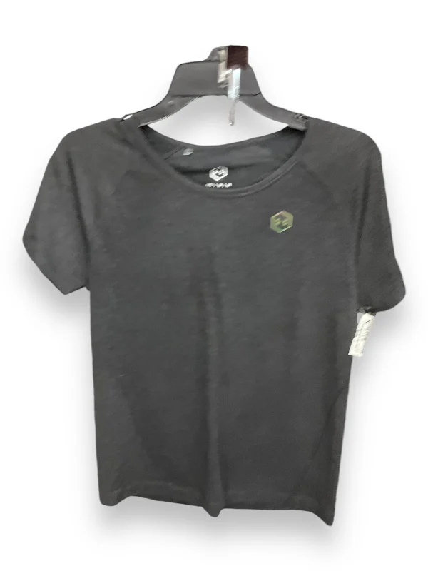 Casual Style Athletic Top Short Sleeve By Under Armour In Grey, Size: M
