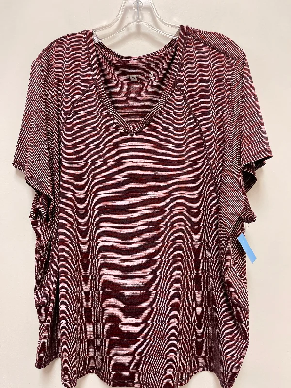 Elegant And Simple Athletic Top Short Sleeve By Xersion In Red, Size: 3x