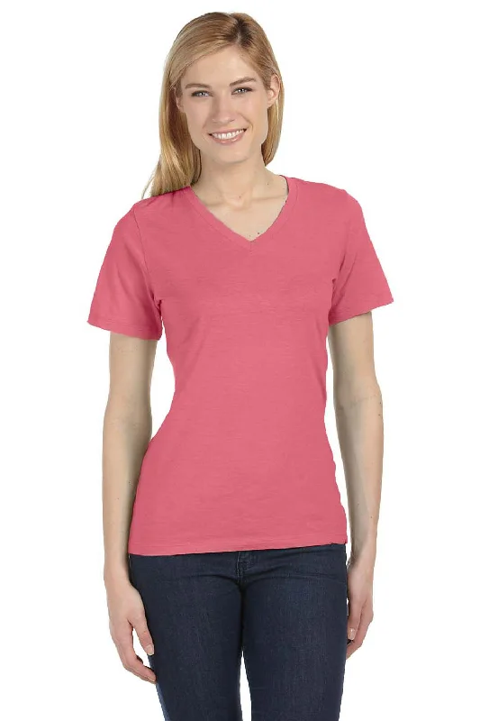 Fashionable Comfort Bella + Canvas Womens Relaxed Jersey Short Sleeve V-Neck T-Shirt - Red Triblend Fashionable Comfort Bella + Canvas Womens Relaxed Jersey Short Sleeve V-Neck T-Shirt - Red Triblend