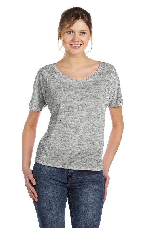 Minimal Comfort Bella + Canvas Womens Slouchy Short Sleeve Wide Neck T-Shirt - White Marble Minimal Comfort Bella + Canvas Womens Slouchy Short Sleeve Wide Neck T-Shirt - White Marble