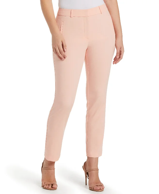 Cool Breeze At Night Petite Classic Fit Clean Straight Leg Ankle Pant