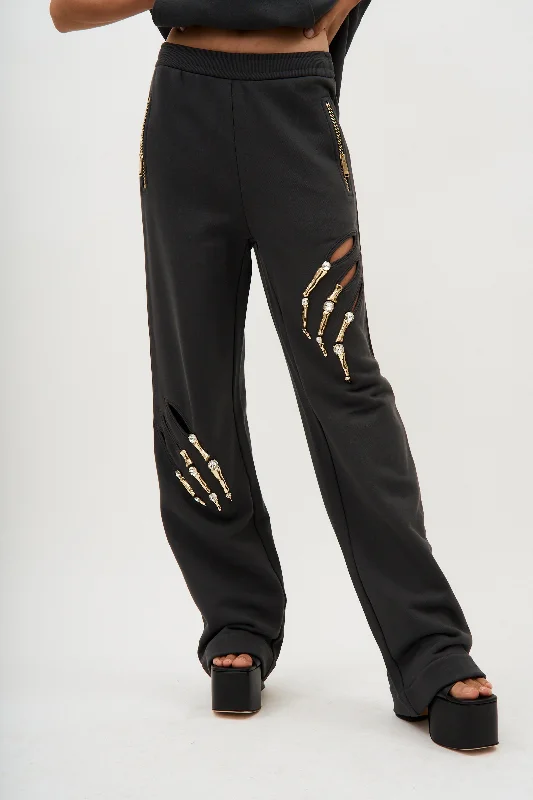 Everyday Chic Claw Cutout Charcoal Sweatpant