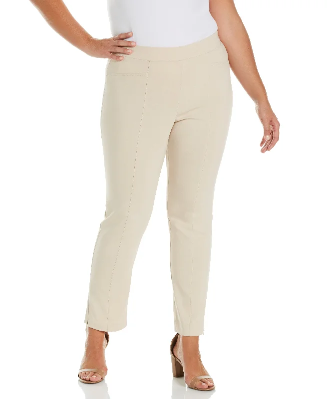 Casual Fit Plus Size Stretch Slim Leg Front Seam Pant - Comfort Fit