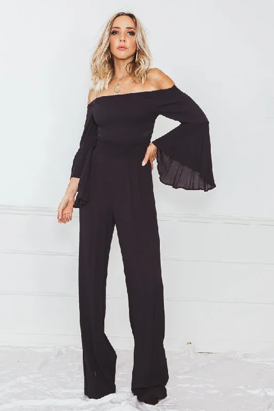Fashion Elements Crop Top & Pant Set - Navy