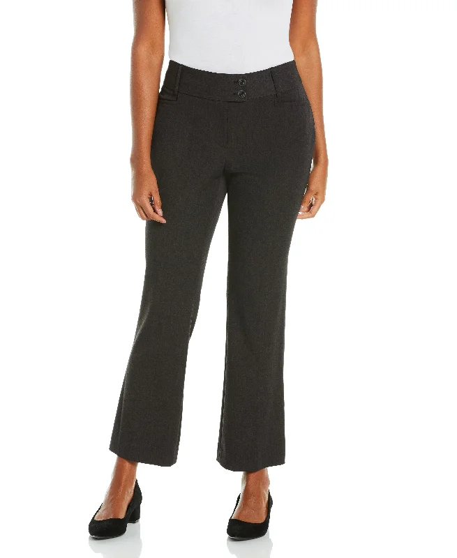 Warm Chic Petite Gabardine Bootcut Pant Short - Curvy Fit