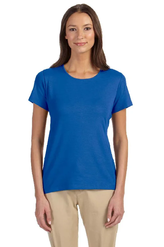 Romantic Data Devon & Jones Womens Perfect Fit Short Sleeve Crewneck T-Shirt - French Blue Romantic Data Devon & Jones Womens Perfect Fit Short Sleeve Crewneck T-Shirt - French Blue
