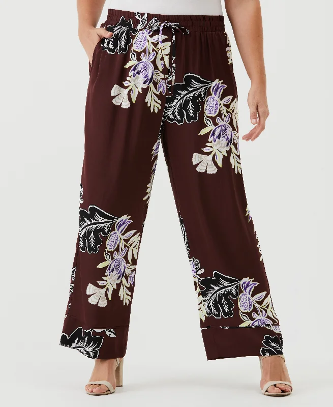 Comfortable Looks Plus Size Drawstring Pant with Piping