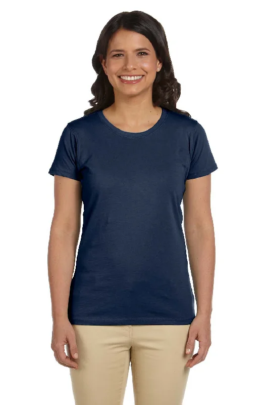 Sports And Leisure Econscious Womens Heather Sueded Short Sleeve Crewneck T-Shirt - Navy Blue Sports And Leisure Econscious Womens Heather Sueded Short Sleeve Crewneck T-Shirt - Navy Blue