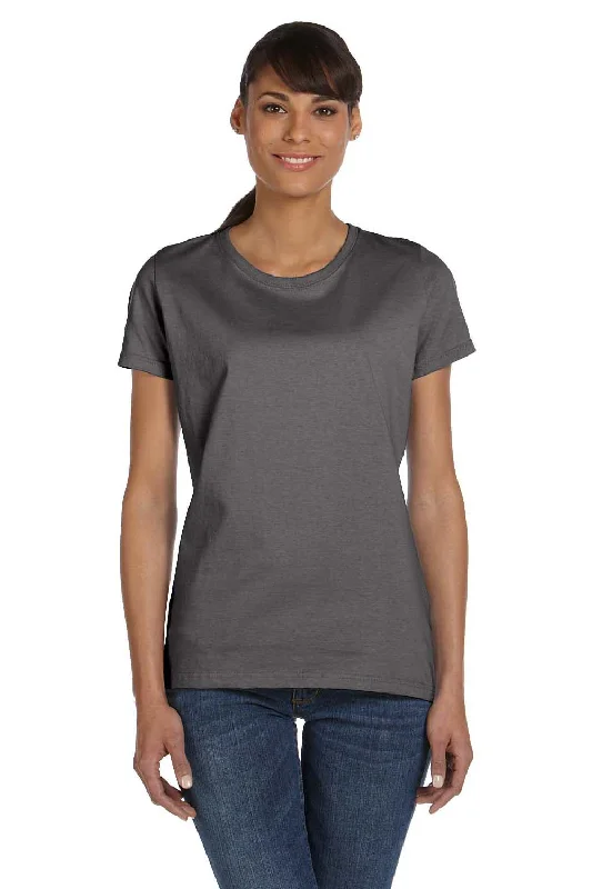 High-end Fabrics Fruit Of The Loom Womens HD Jersey Short Sleeve Crewneck T-Shirt - Charcoal Grey High-end Fabrics Fruit Of The Loom Womens HD Jersey Short Sleeve Crewneck T-Shirt - Charcoal Grey