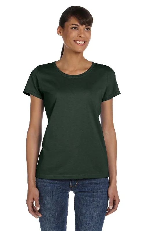 High-quality Fabrics Fruit Of The Loom Womens HD Jersey Short Sleeve Crewneck T-Shirt - Forest Green High-quality Fabrics Fruit Of The Loom Womens HD Jersey Short Sleeve Crewneck T-Shirt - Forest Green