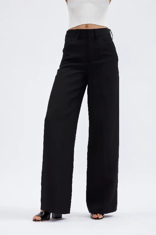 Classic Style Gareth Black Wide Leg Pants