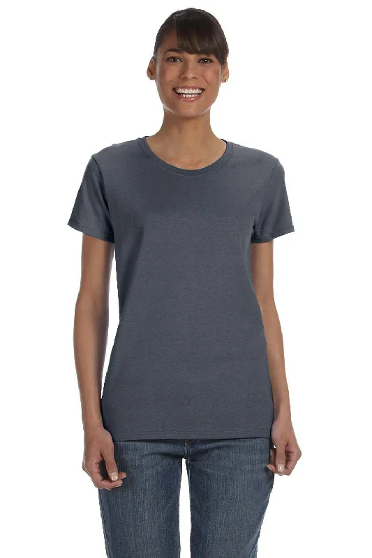 Sports And Leisure Gildan Womens Short Sleeve Crewneck T-Shirt - Heather Dark Grey