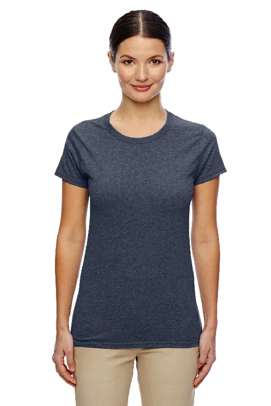 Warm Chic Outfits Gildan Womens Short Sleeve Crewneck T-Shirt - Heather Navy Blue