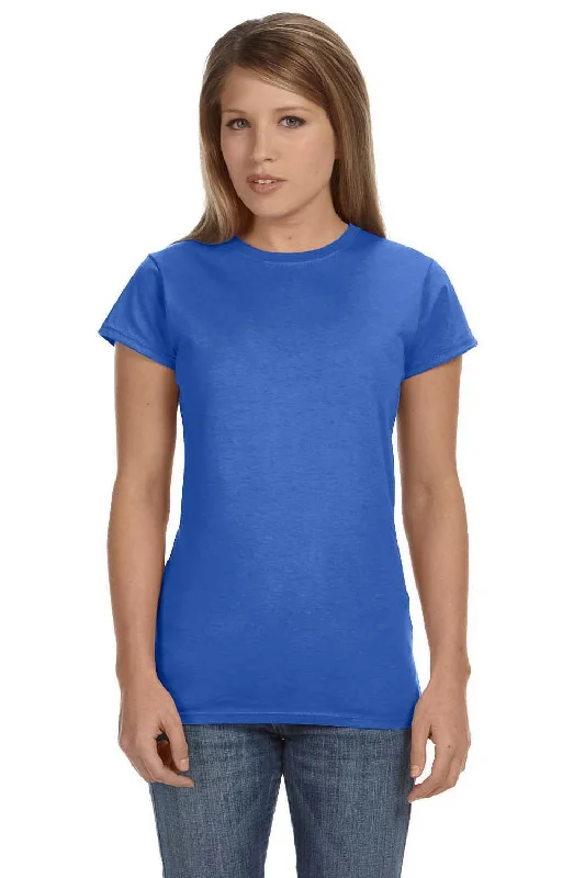 Relaxed Weekend Wear Gildan Womens Softstyle Short Sleeve Crewneck T-Shirt - Heather Royal Blue Relaxed Weekend Wear Gildan Womens Softstyle Short Sleeve Crewneck T-Shirt - Heather Royal Blue