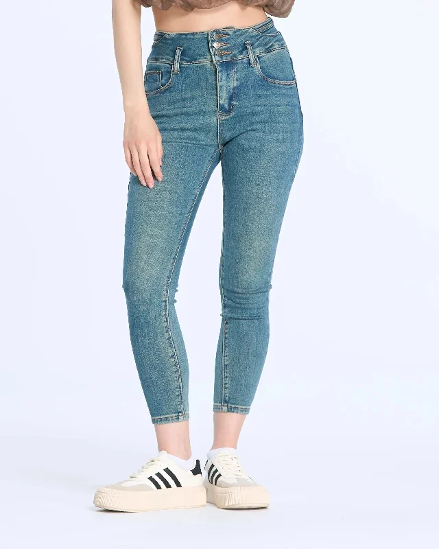 Celebrity Style HZ8688 Skinny Tapered Jeans
