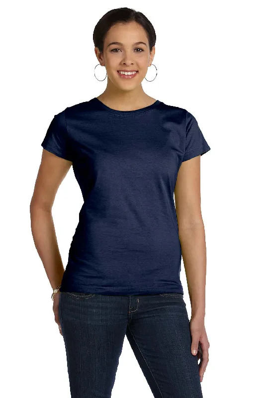 Cozy Fit Wear LAT Womens Fine Jersey Short Sleeve Crewneck T-Shirt - Navy Blue