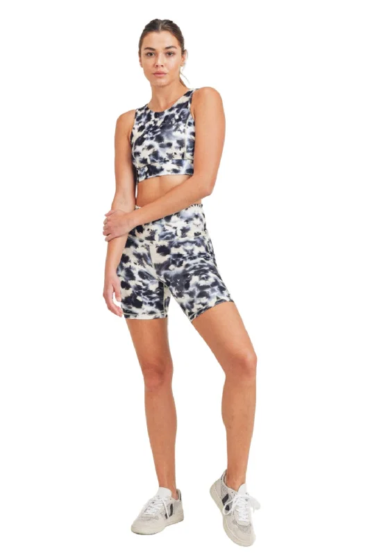 High-neck Sweaters Mono B Inkblot Kaleidoscope Highwaist Shorts APH3111 and Plus