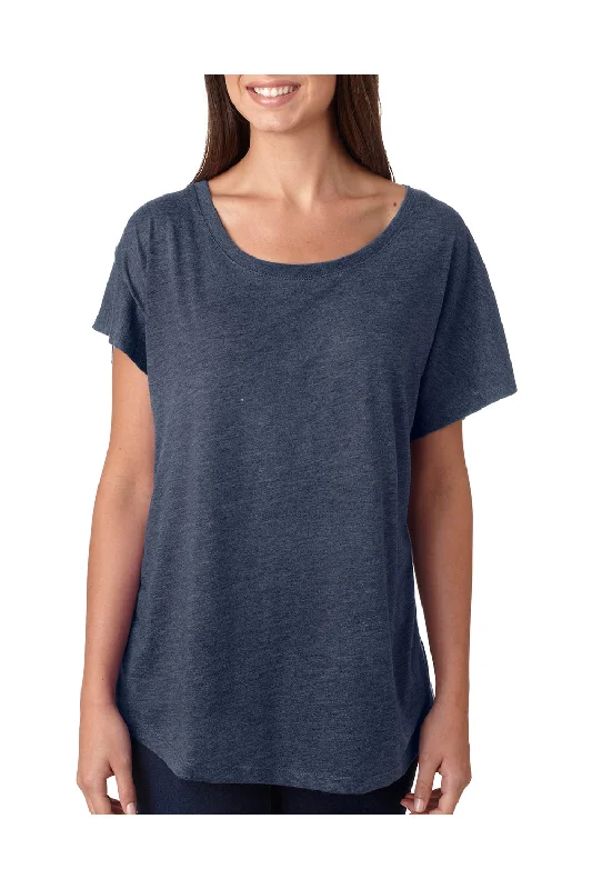 Exquisite Craftsmanship Next Level Womens Dolman Jersey Short Sleeve Scoop Neck T-Shirt - Indigo Blue Exquisite Craftsmanship Next Level Womens Dolman Jersey Short Sleeve Scoop Neck T-Shirt - Indigo Blue