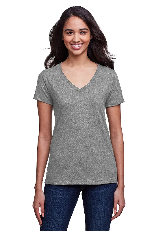 Unique Design Next Level Womens Eco Performance Moisture Wicking Short Sleeve V-Neck T-Shirt - Heather Dark Grey - Closeout Unique Design Next Level Womens Eco Performance Moisture Wicking Short Sleeve V-Neck T-Shirt - Heather Dark Grey - Closeout