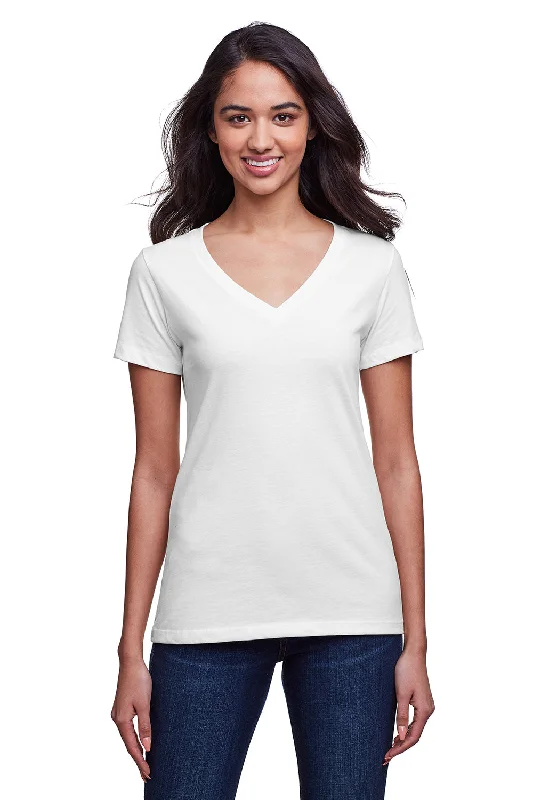Sweet Girl Next Level Womens Eco Performance Moisture Wicking Short Sleeve V-Neck T-Shirt - White - Closeout Sweet Girl Next Level Womens Eco Performance Moisture Wicking Short Sleeve V-Neck T-Shirt - White - Closeout