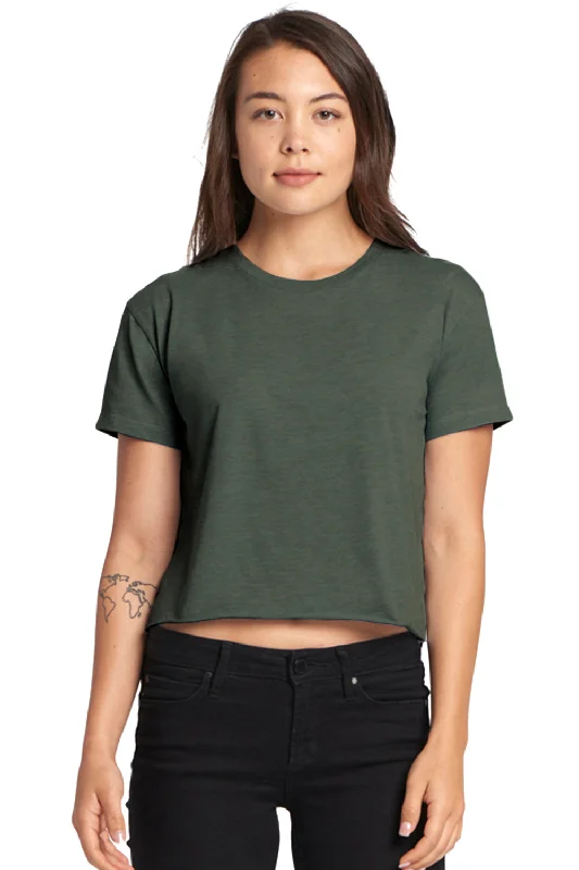 Cozy Fashion Trends Next Level Womens Festival Cali Crop Short Sleeve Crewneck T-Shirt - Royal Pine Green Cozy Fashion Trends Next Level Womens Festival Cali Crop Short Sleeve Crewneck T-Shirt - Royal Pine Green