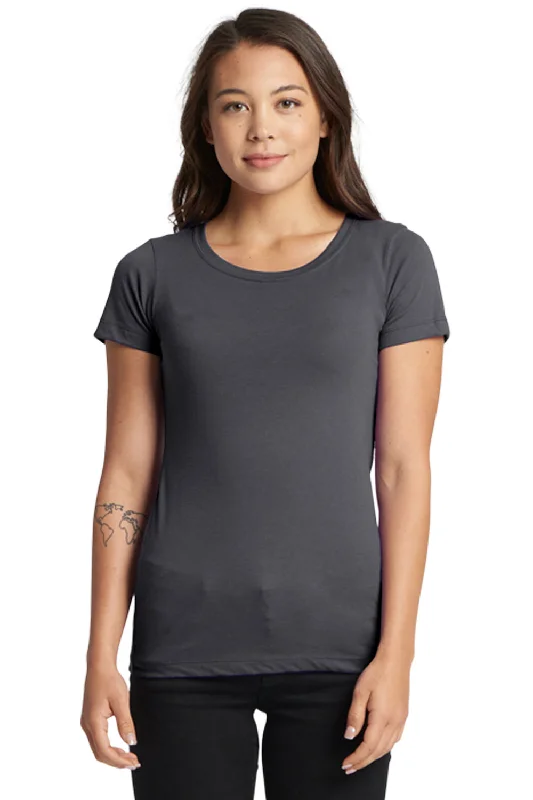 Fashion Design Next Level Womens Ideal Jersey Short Sleeve Crewneck T-Shirt - Dark Grey