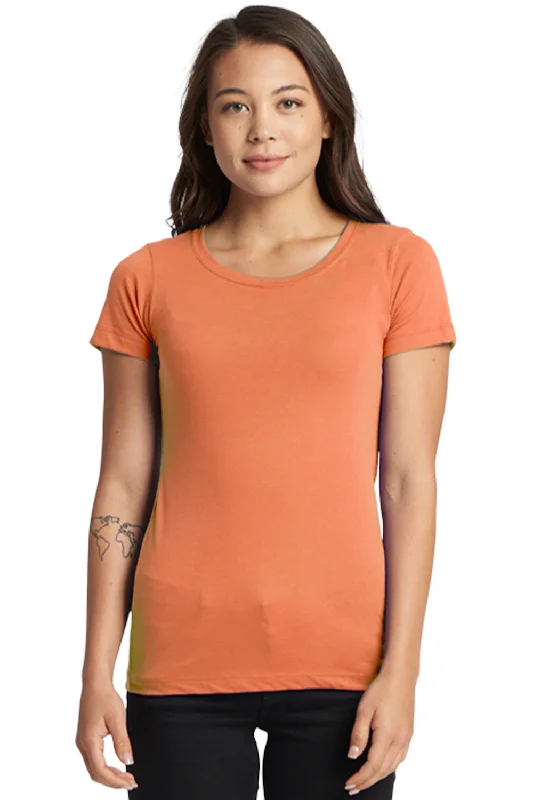 Simple Matching Next Level Womens Ideal Jersey Short Sleeve Crewneck T-Shirt - Light Orange Simple Matching Next Level Womens Ideal Jersey Short Sleeve Crewneck T-Shirt - Light Orange